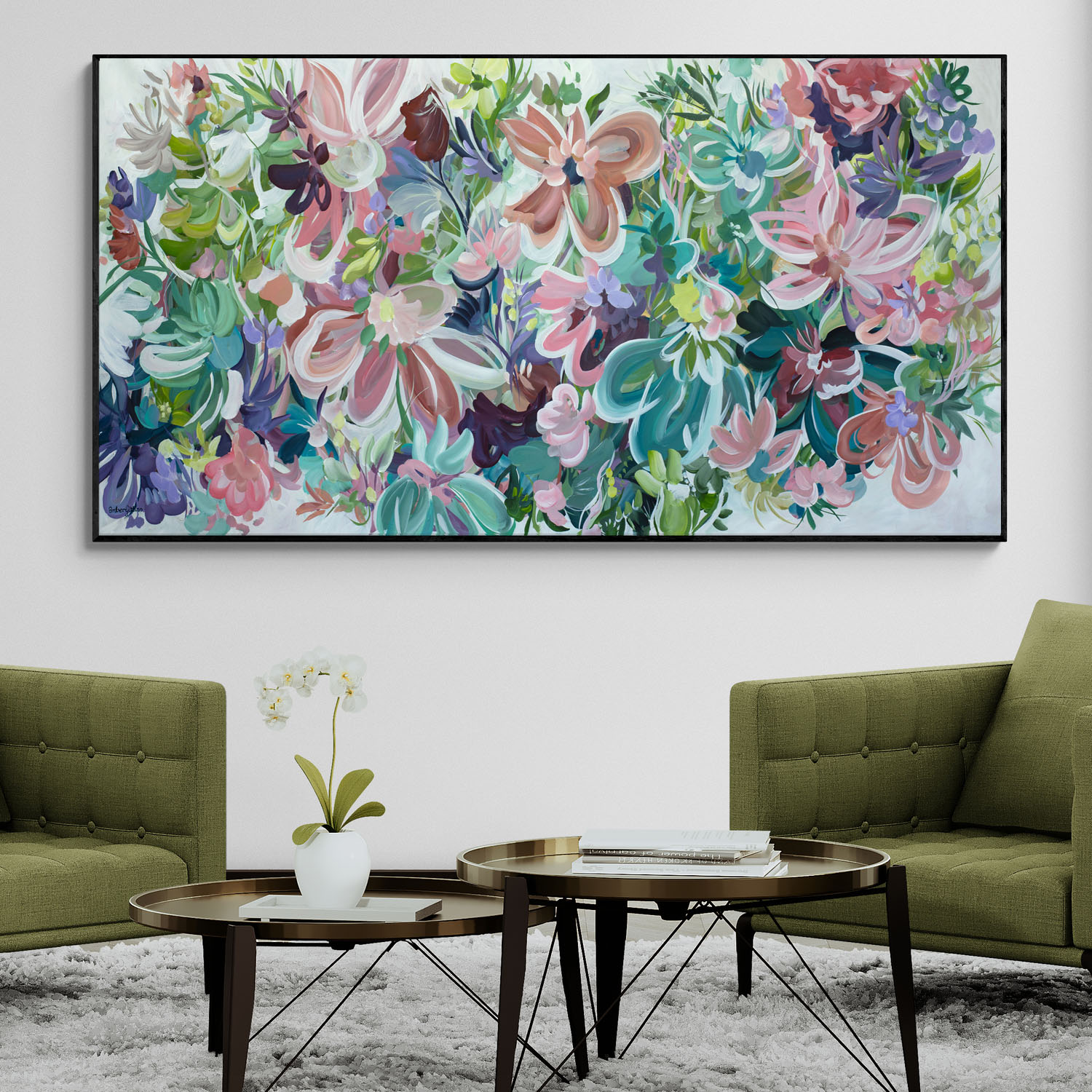 Botanical Kisses Original Art Room 1