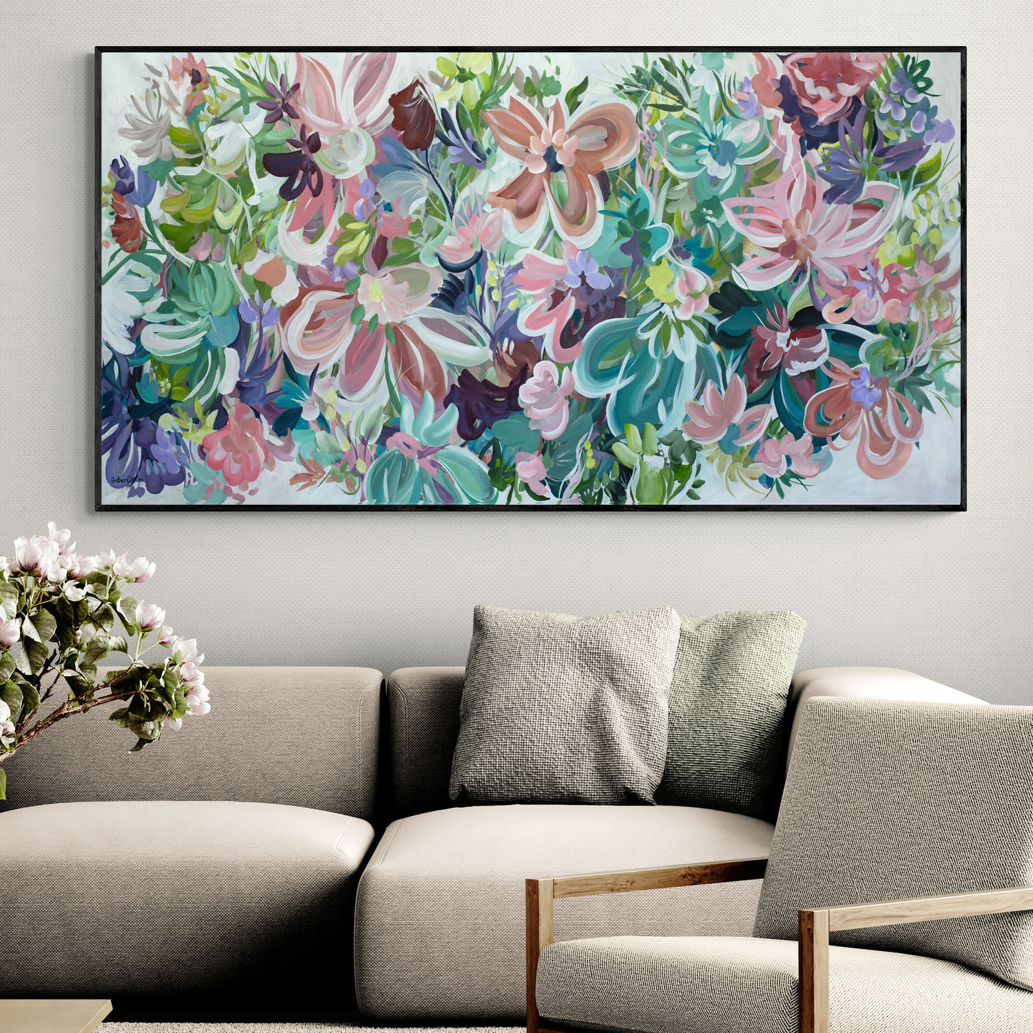 Botanical Kisses Original Art Room 3