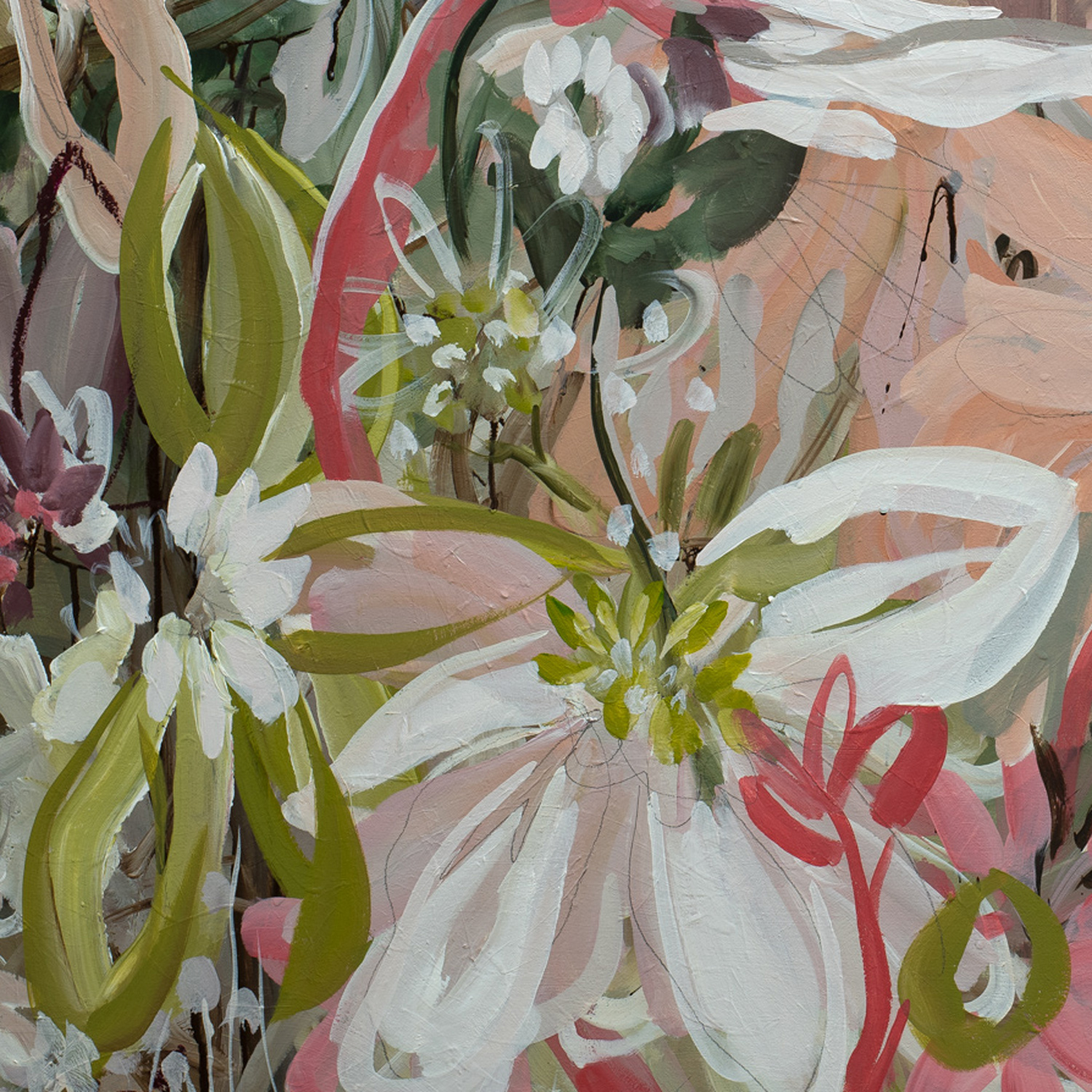 Wildflower Jungle Original Art By Amber Gittins Crop