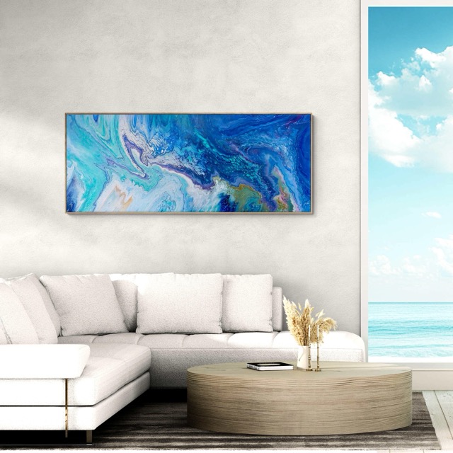 Rushing Ocean In Living Room Medium