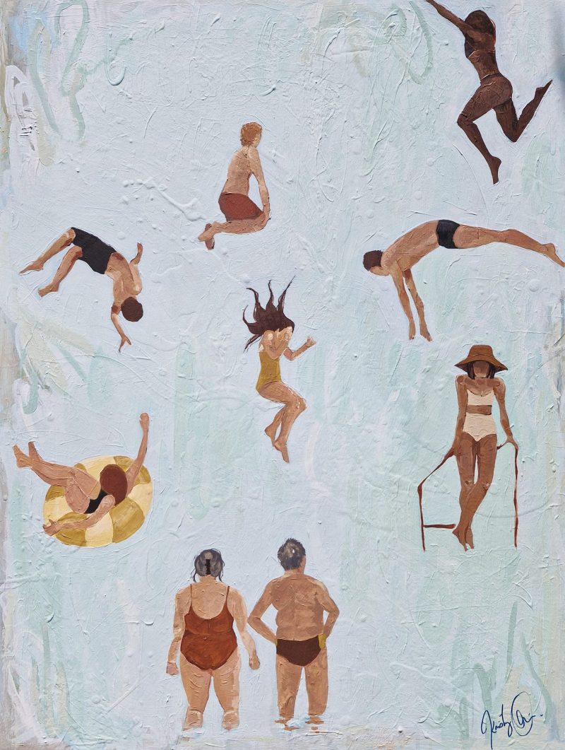 She leaped with both feet