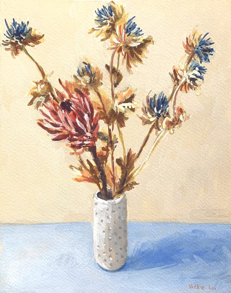 Dried Protea & Thistle Still Life