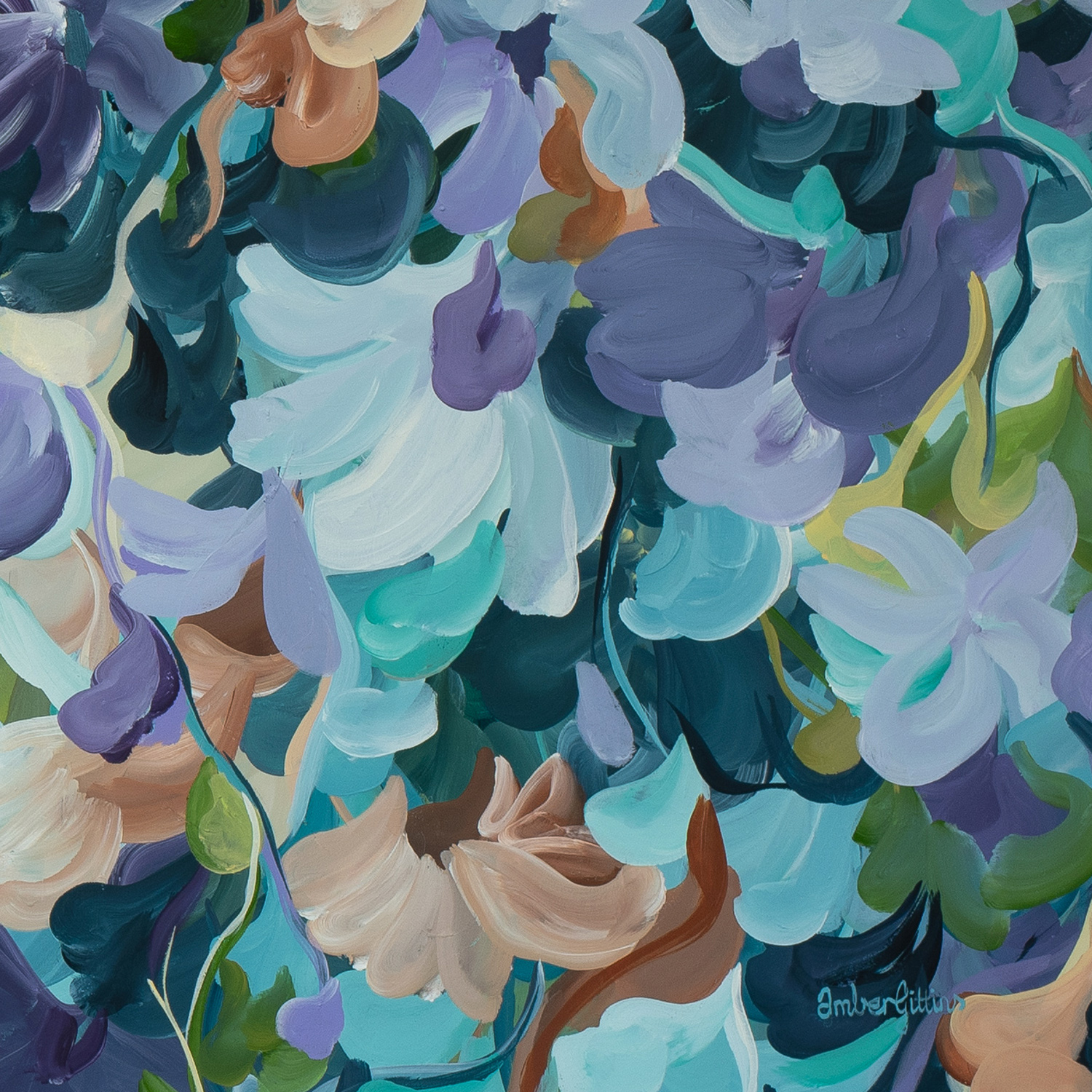 Floral Whispers Original Art By Amber Gittins Signature