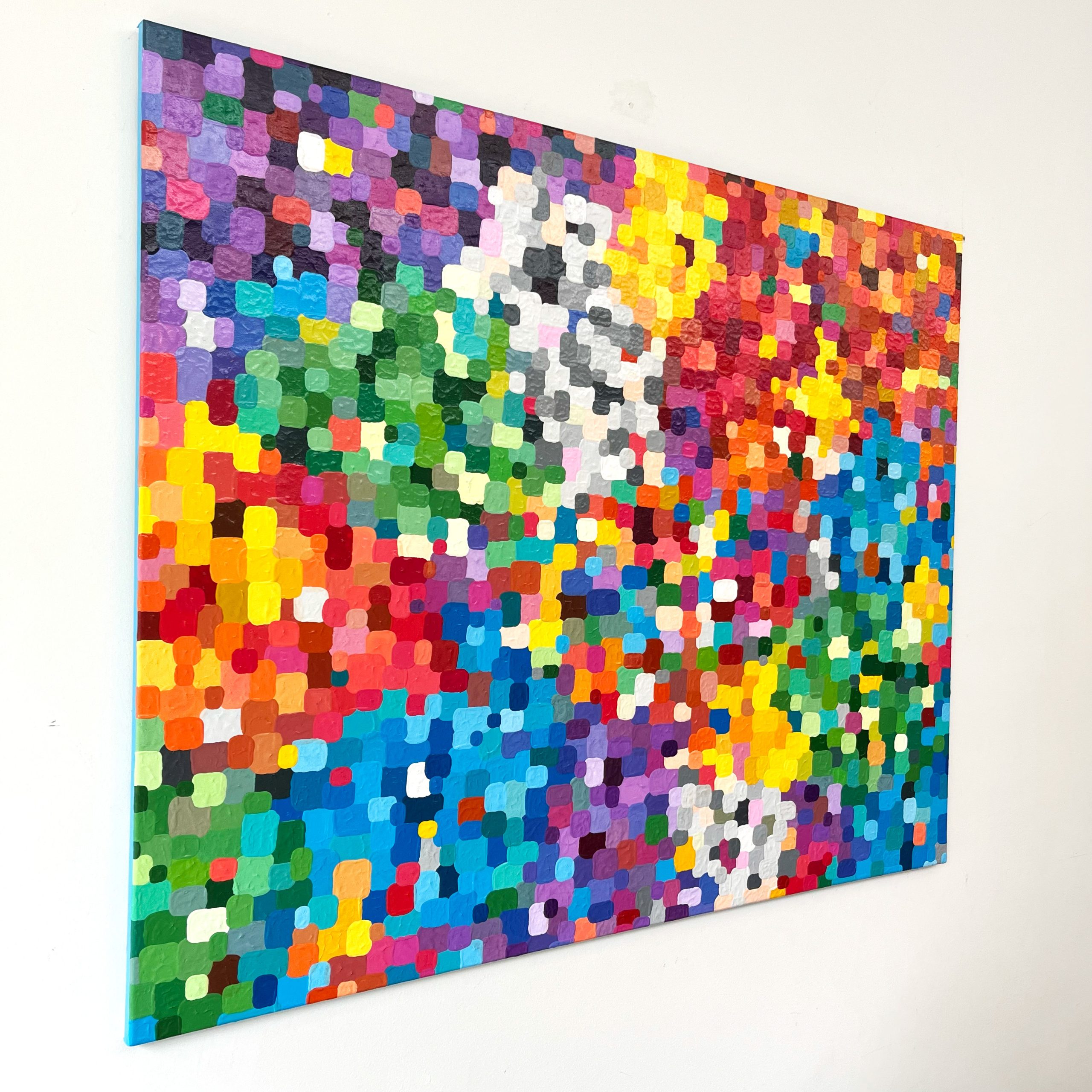 Bright Colourful Overlay Squares Painting 2