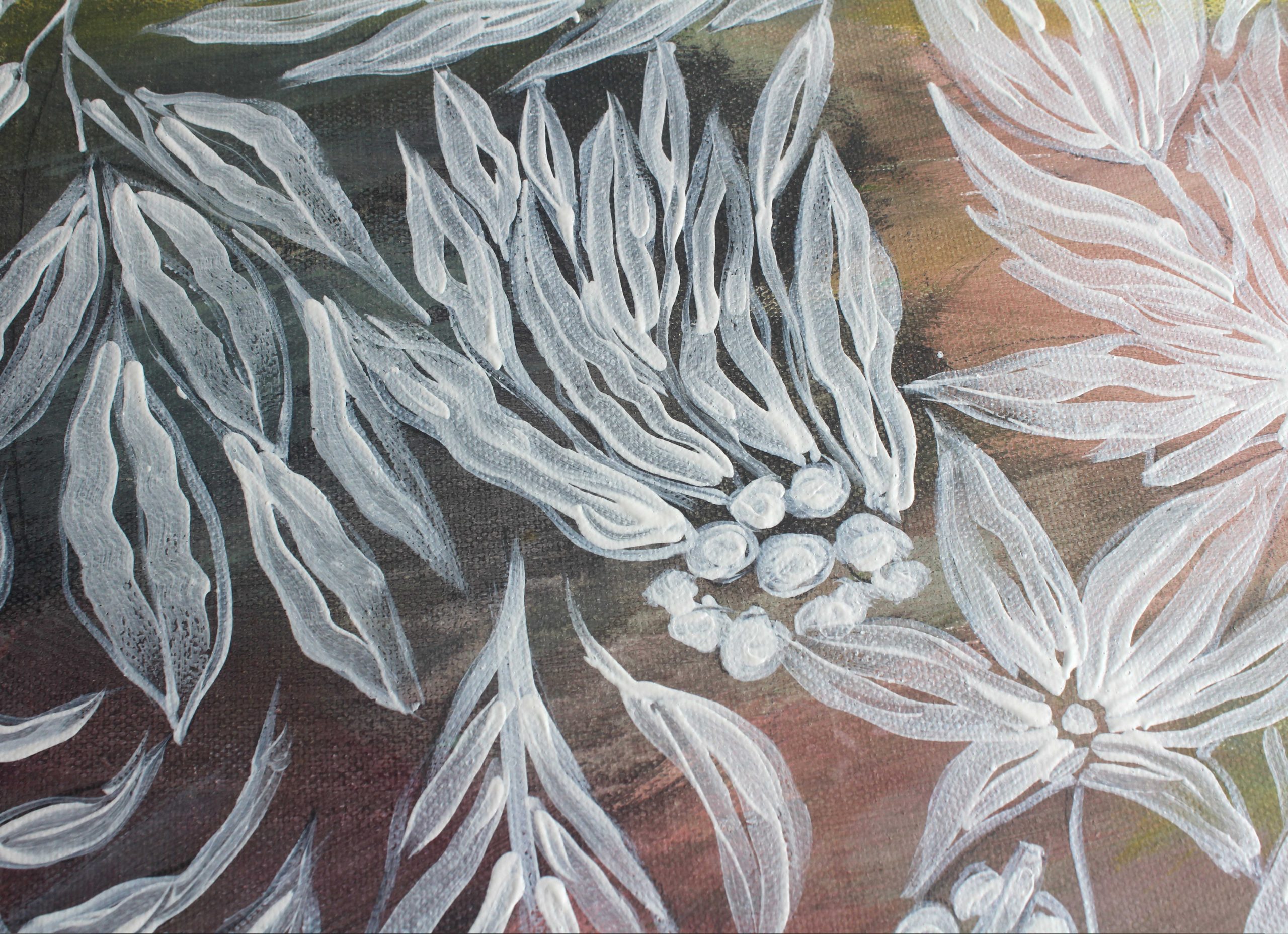 White Leaves 5 Carol Forster Art Lovers Australia
