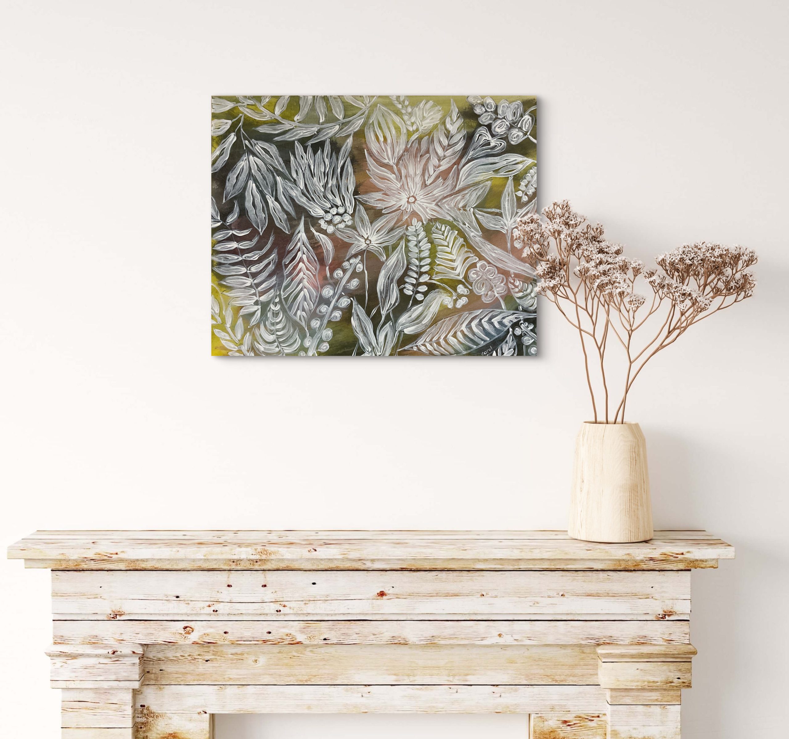 White Leaves 2 Carol Forster Art Lovers Australia