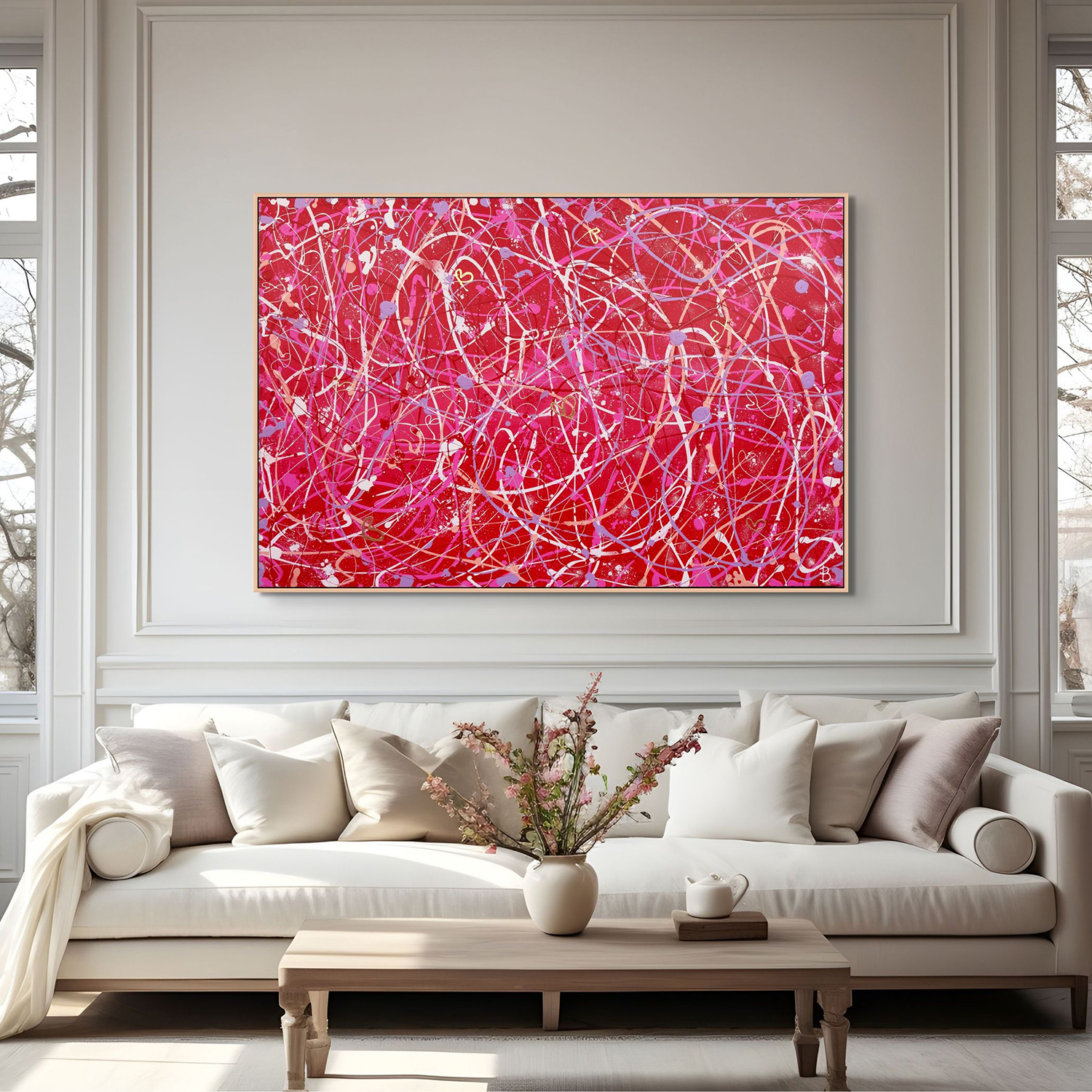 Passion Ii Original Abstract Painting Framed In Situ