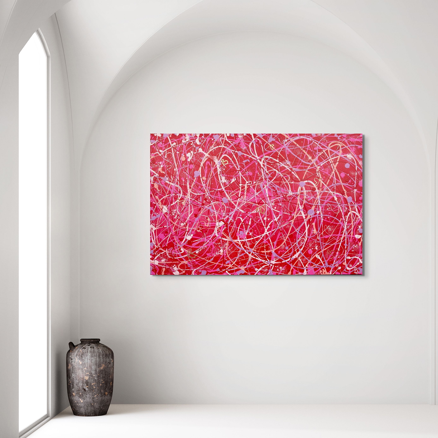 Passion Ii Original Abstract Painting Unframed Arch Wall
