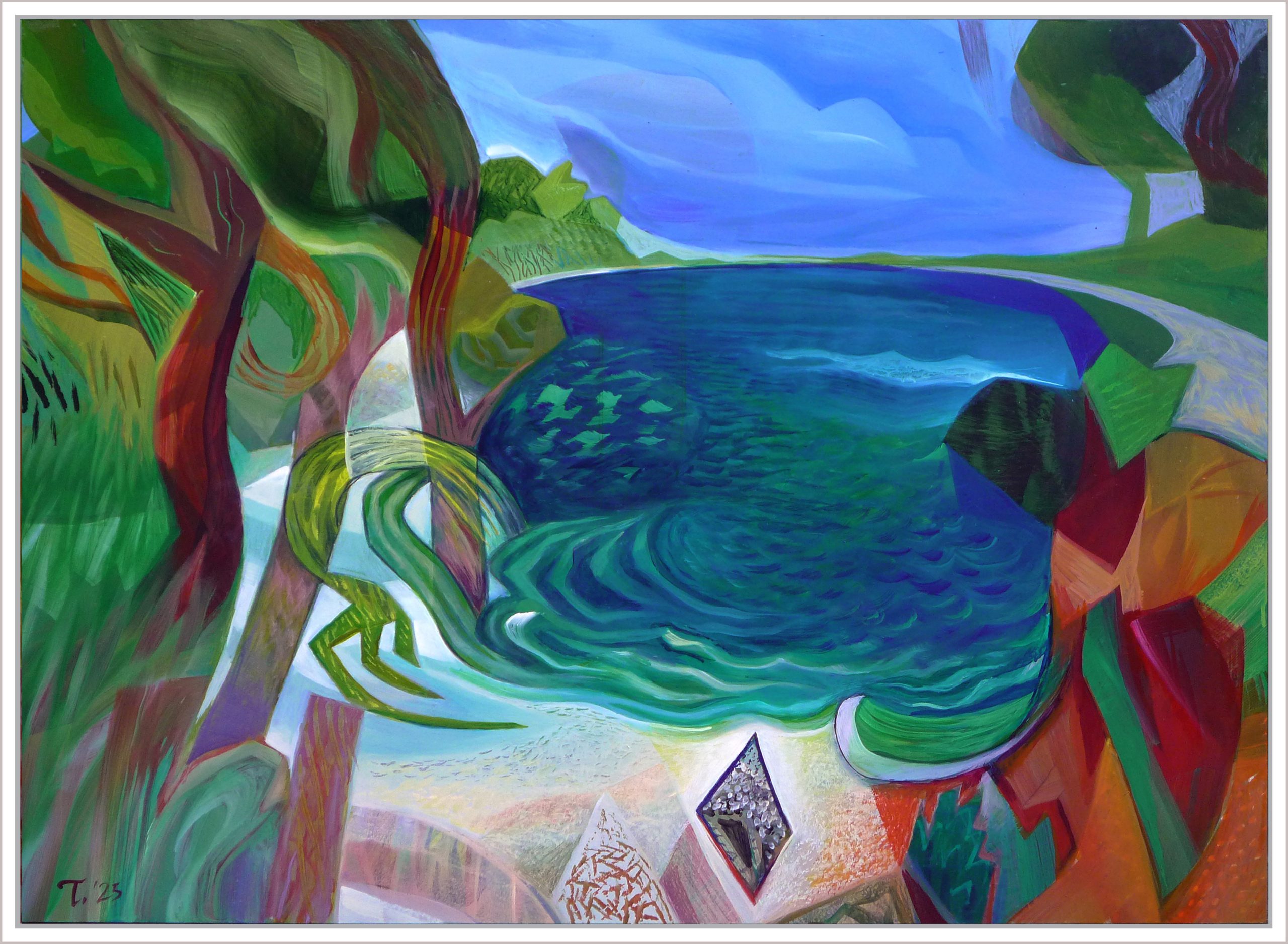 'whispers Of The Deep' White Box Frame @