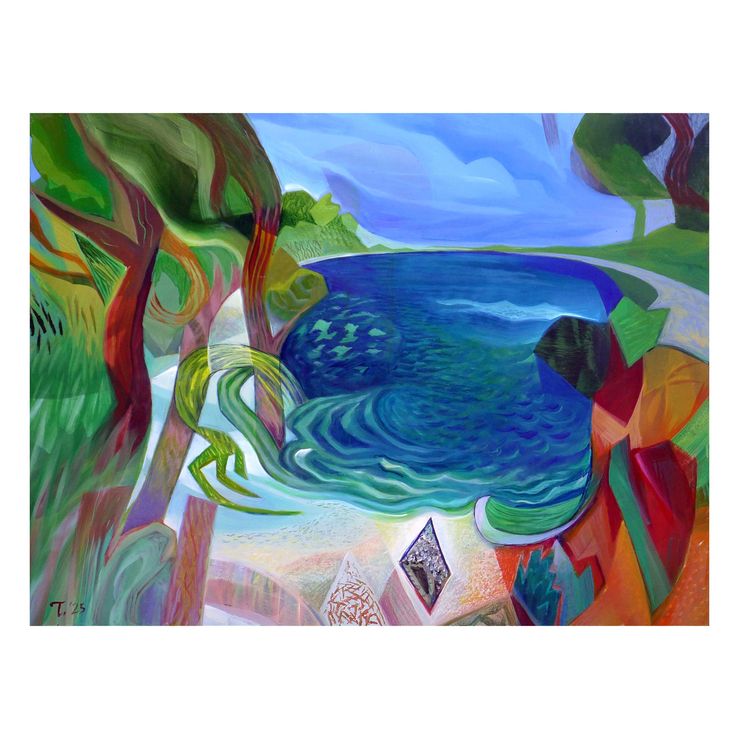 'whispers Of The Deep' 4.4'25 122x92cm Sq Wh