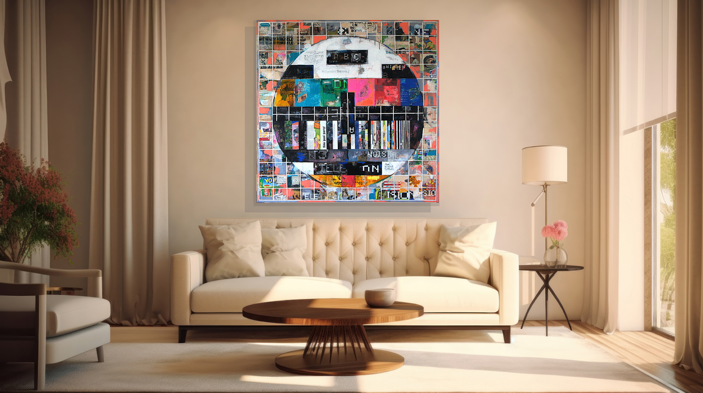 Modern Interior Of Living Room With Sofa. Illustration Ai Genera