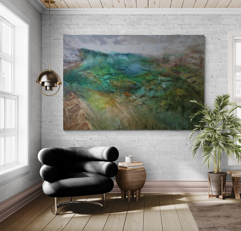 Canvy Coastal Gem Living Room With Fancy Chair And Plants