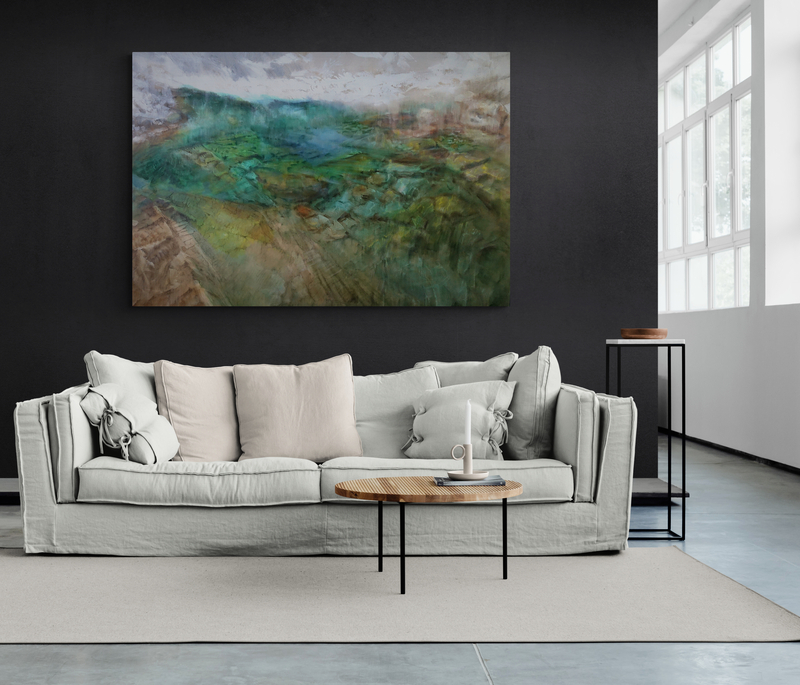 Canvy Coastal Gem Open Plan Industrial Style Living Room