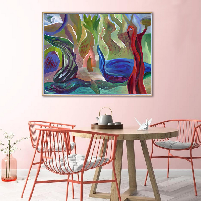 Eurydice On Pink Wall