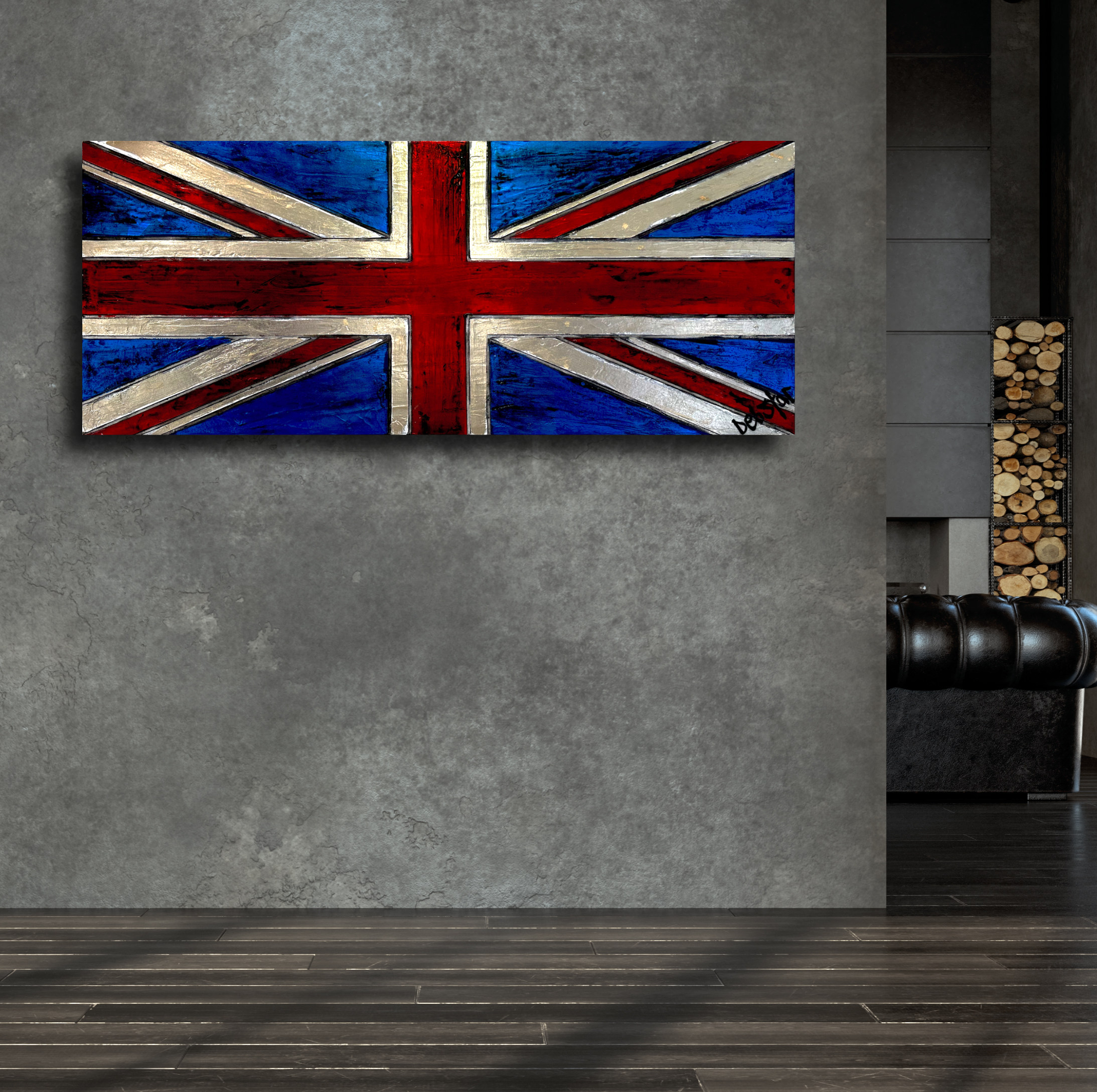 Living Room Interior In Loft, Industrial Style