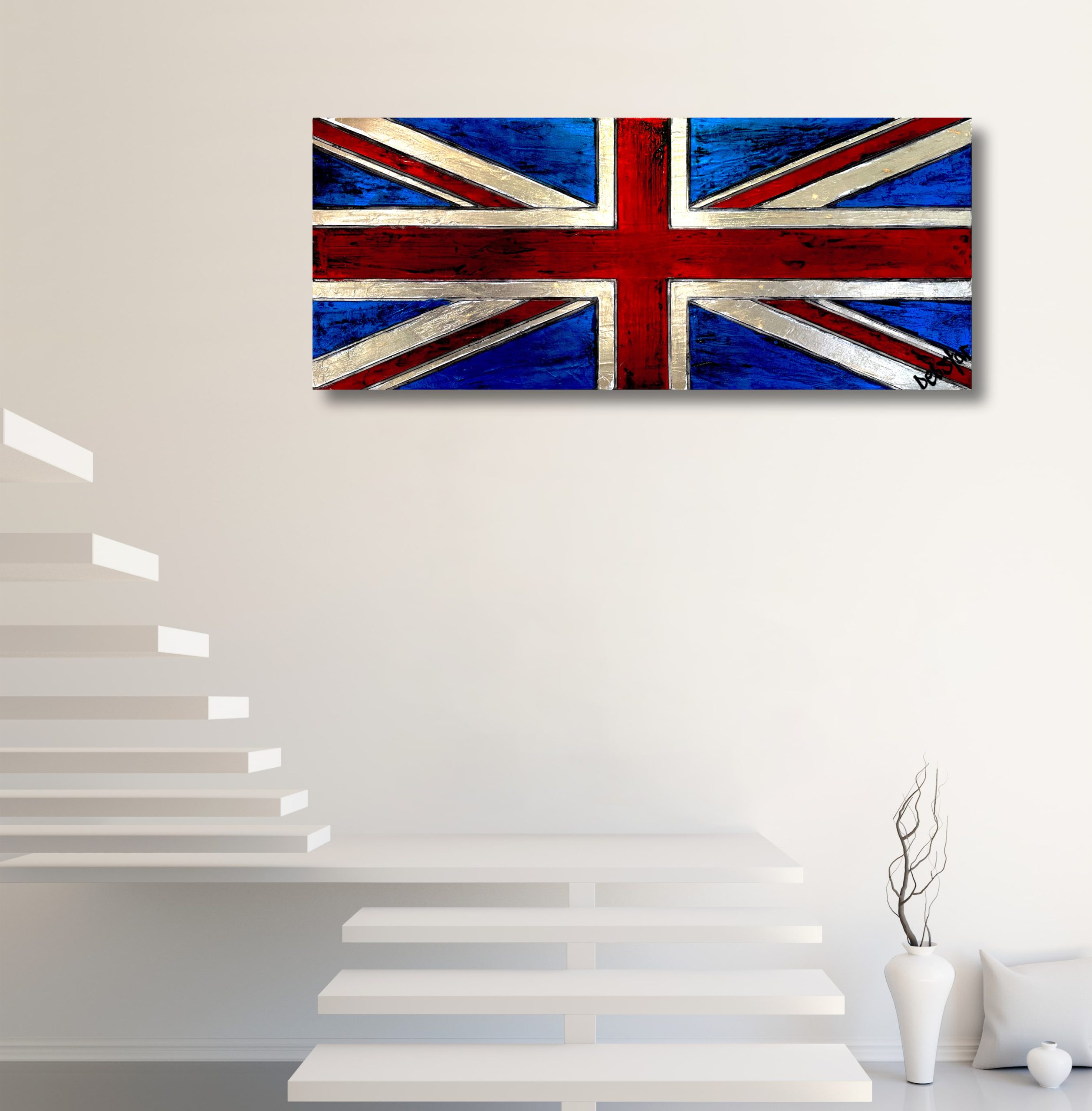 Union Jack Dirty Flag British Pop Art Debstar Deborah Lang Art Urban Canvas 6