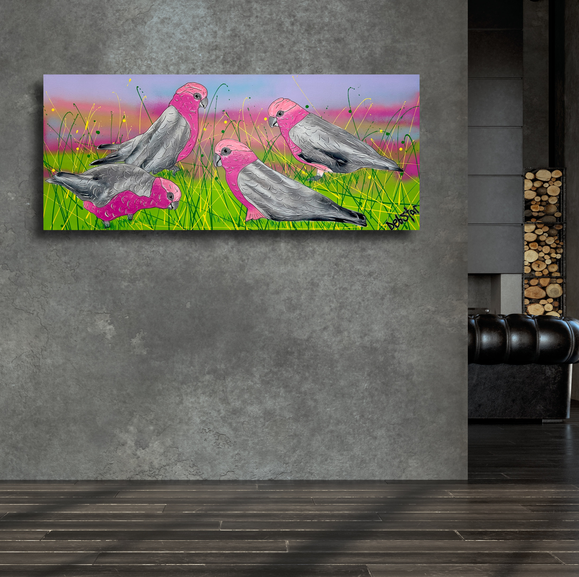 Living Room Interior In Loft, Industrial Style