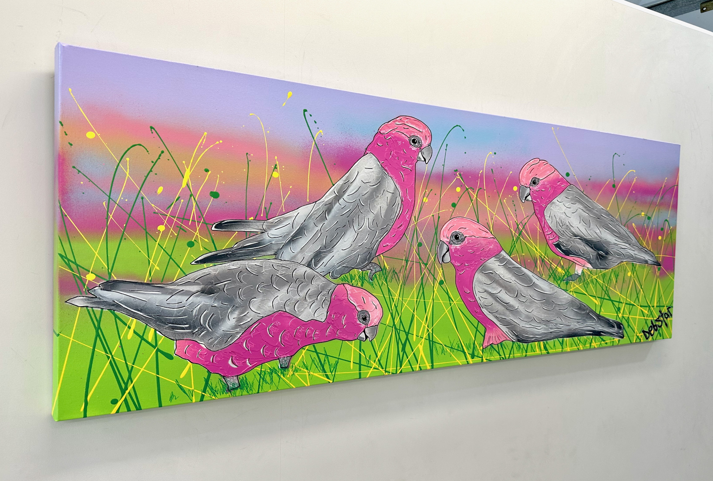 Galahs At Sunset Debstar Deborah Lang Urban Pop Art 3