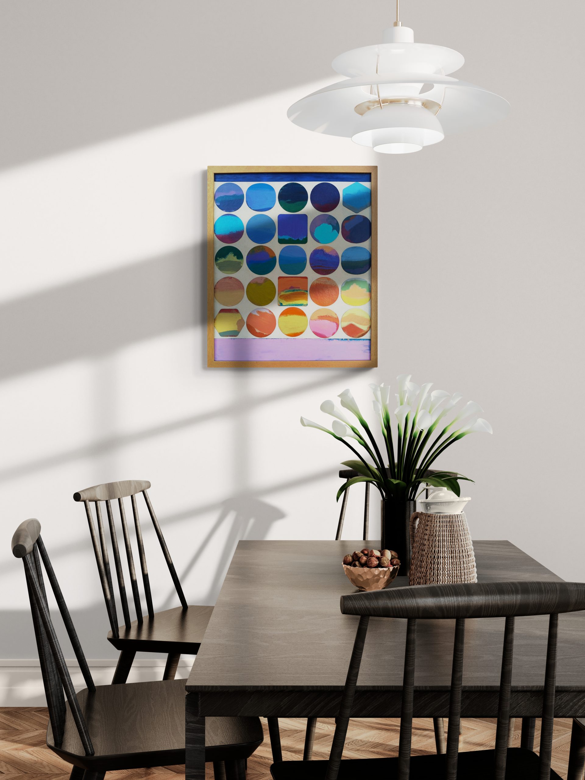 Dining Room With A Shadow Silhouette