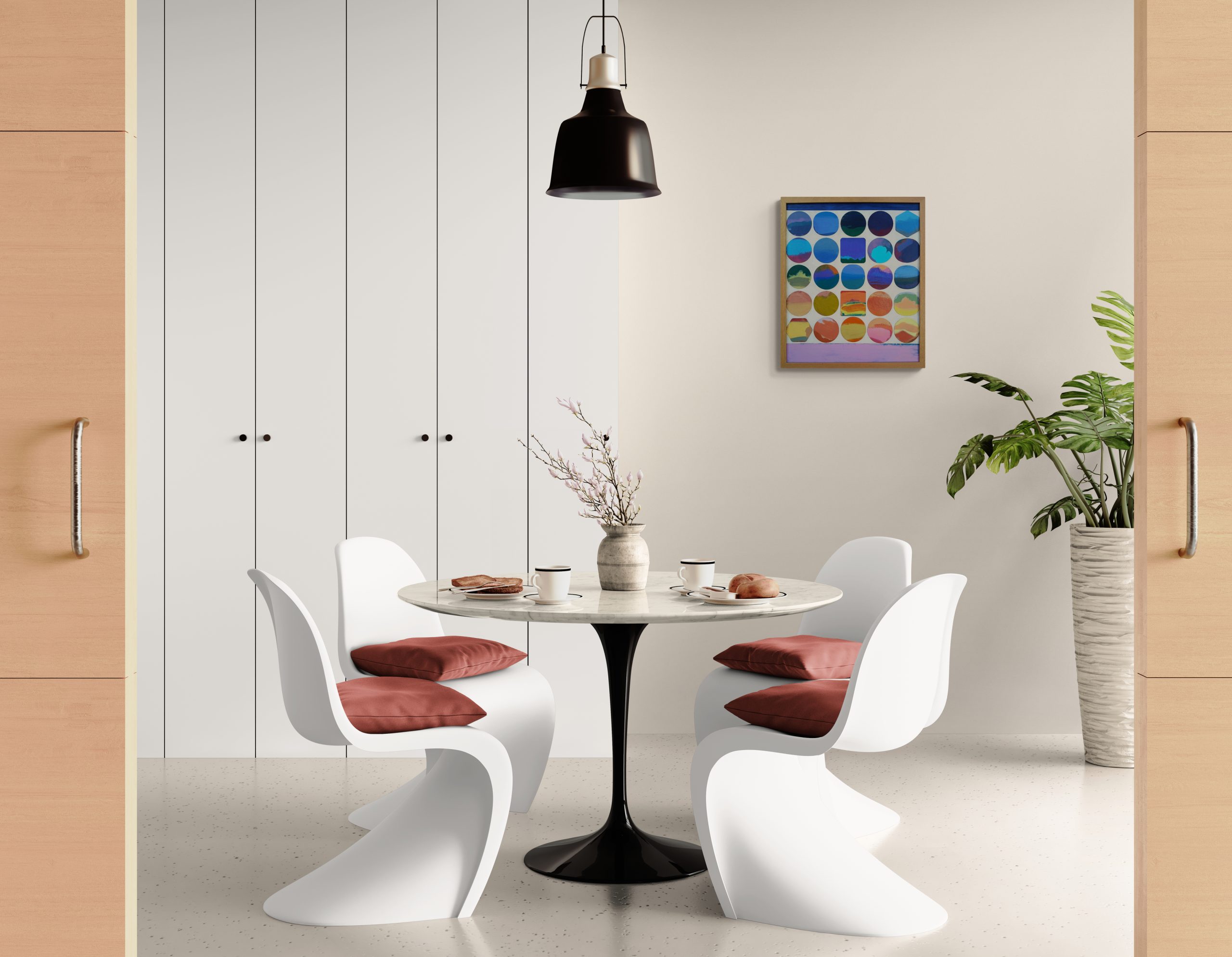 Modern Dining Room With Fancy Chairs