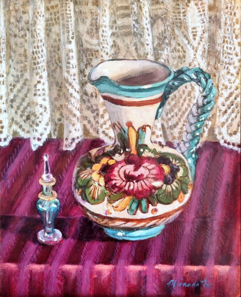 Floral Jug & Perfume Bottle