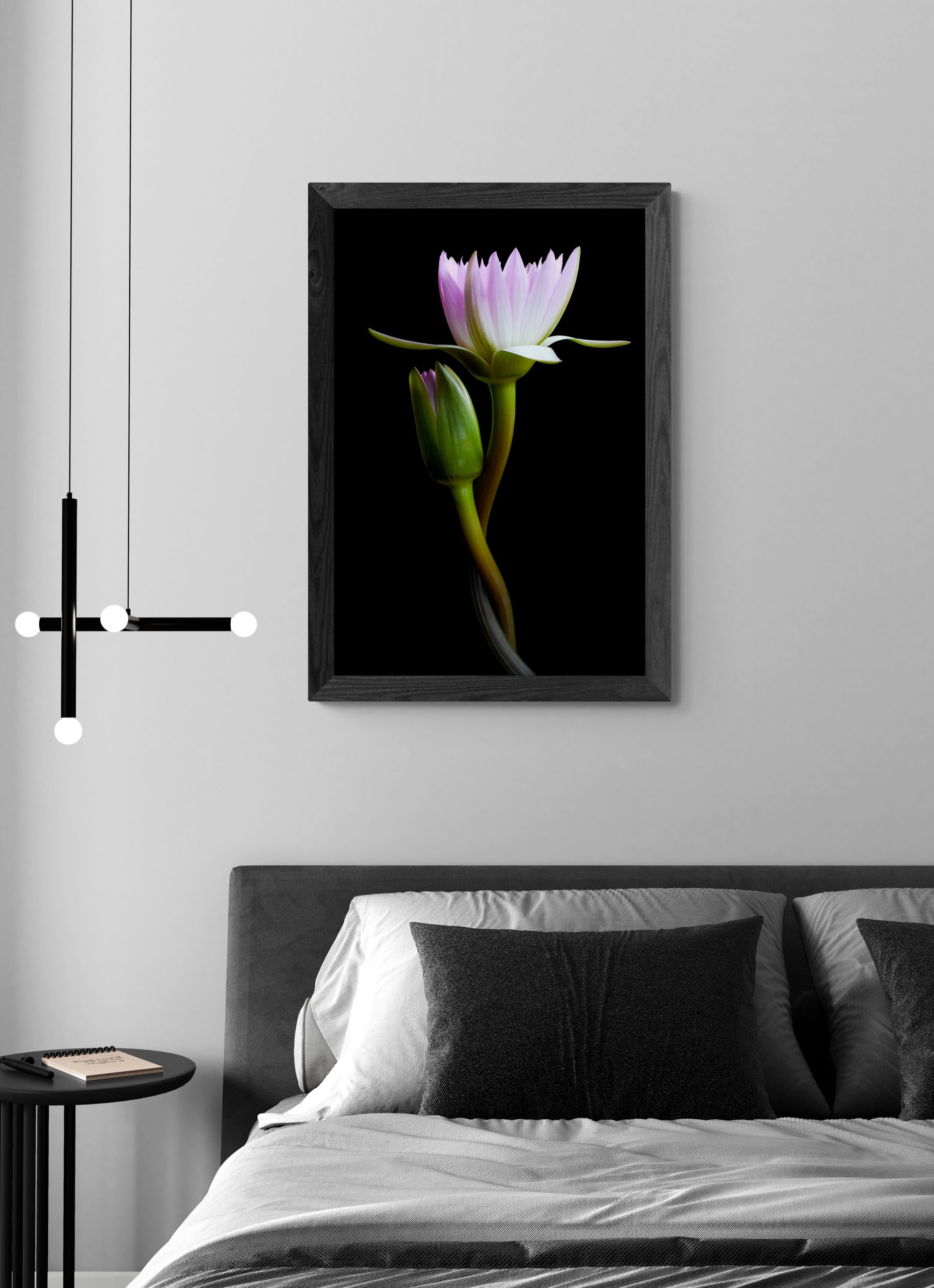 Minimal Bedroom With Hanging Lights (34)