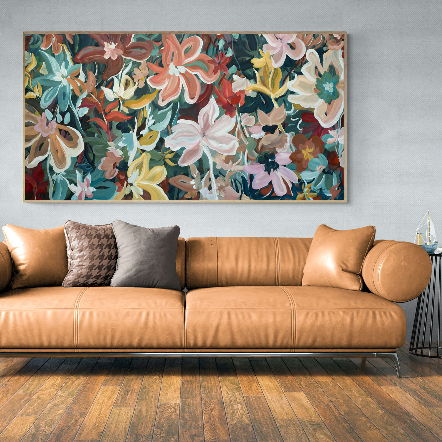 Soulful Blooms Original Art In Room 2