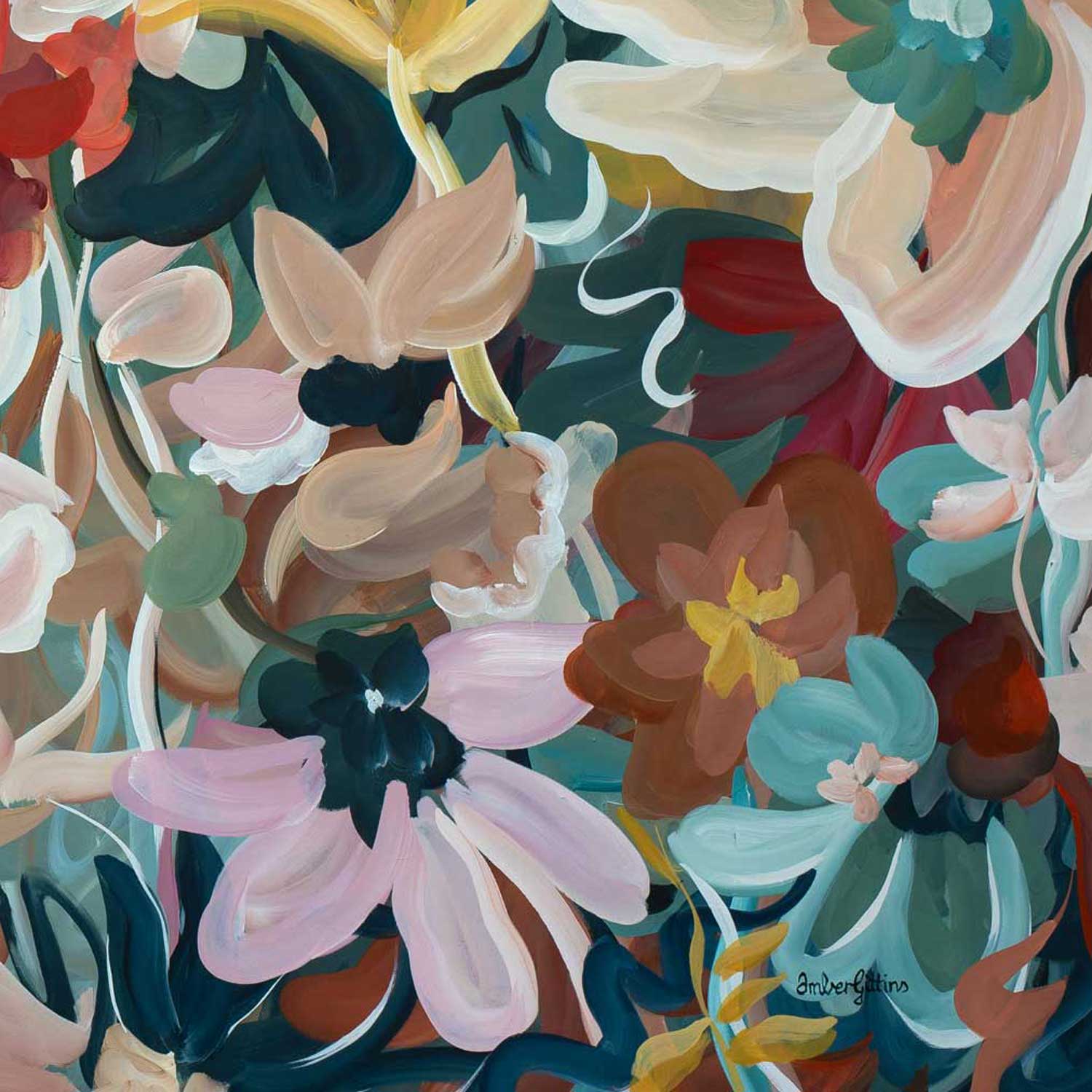 Soulful Blooms Original Art By Amber Gittins Signature