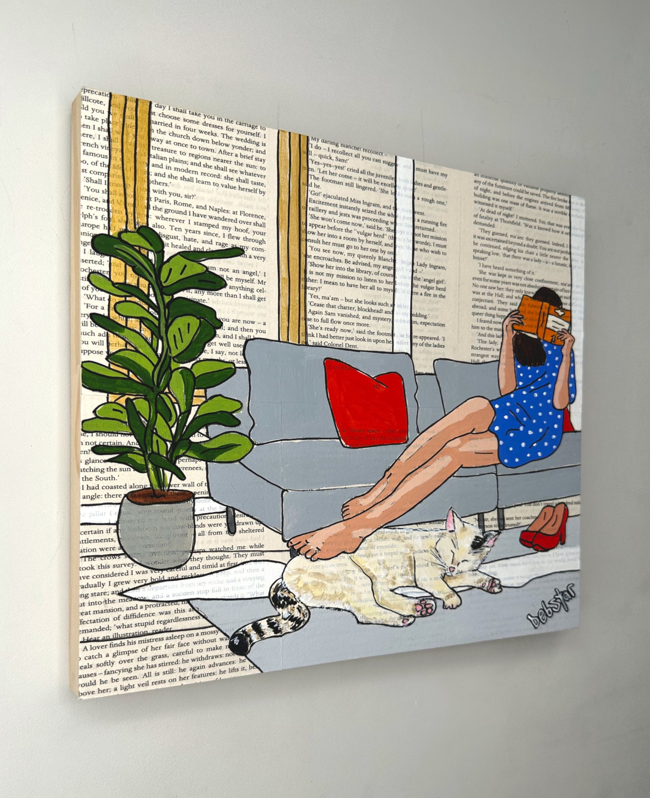 Cat Capers Light Reading Collection Series Popart Deborah Lang Art 3