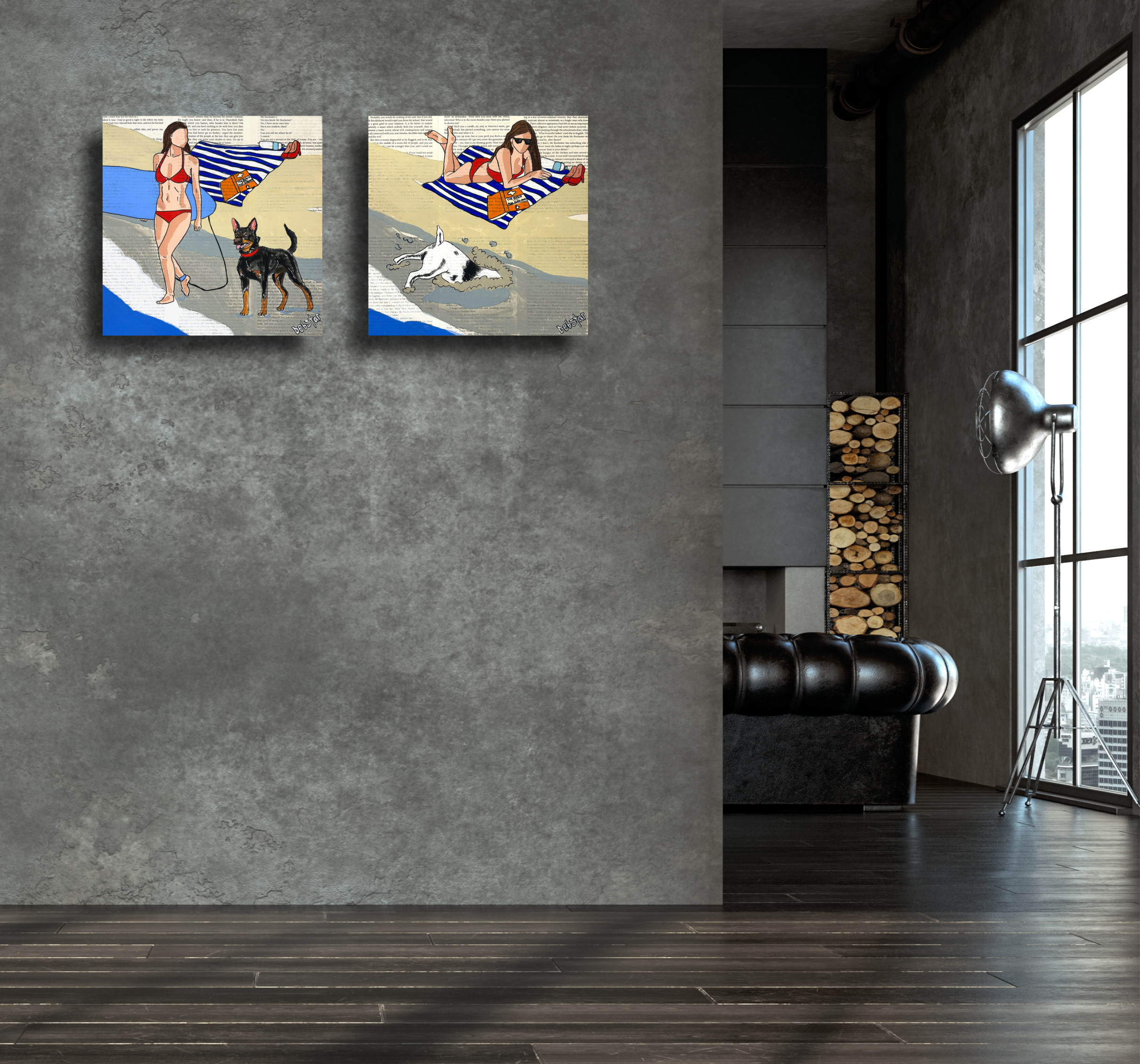 Living Room Interior In Loft, Industrial Style