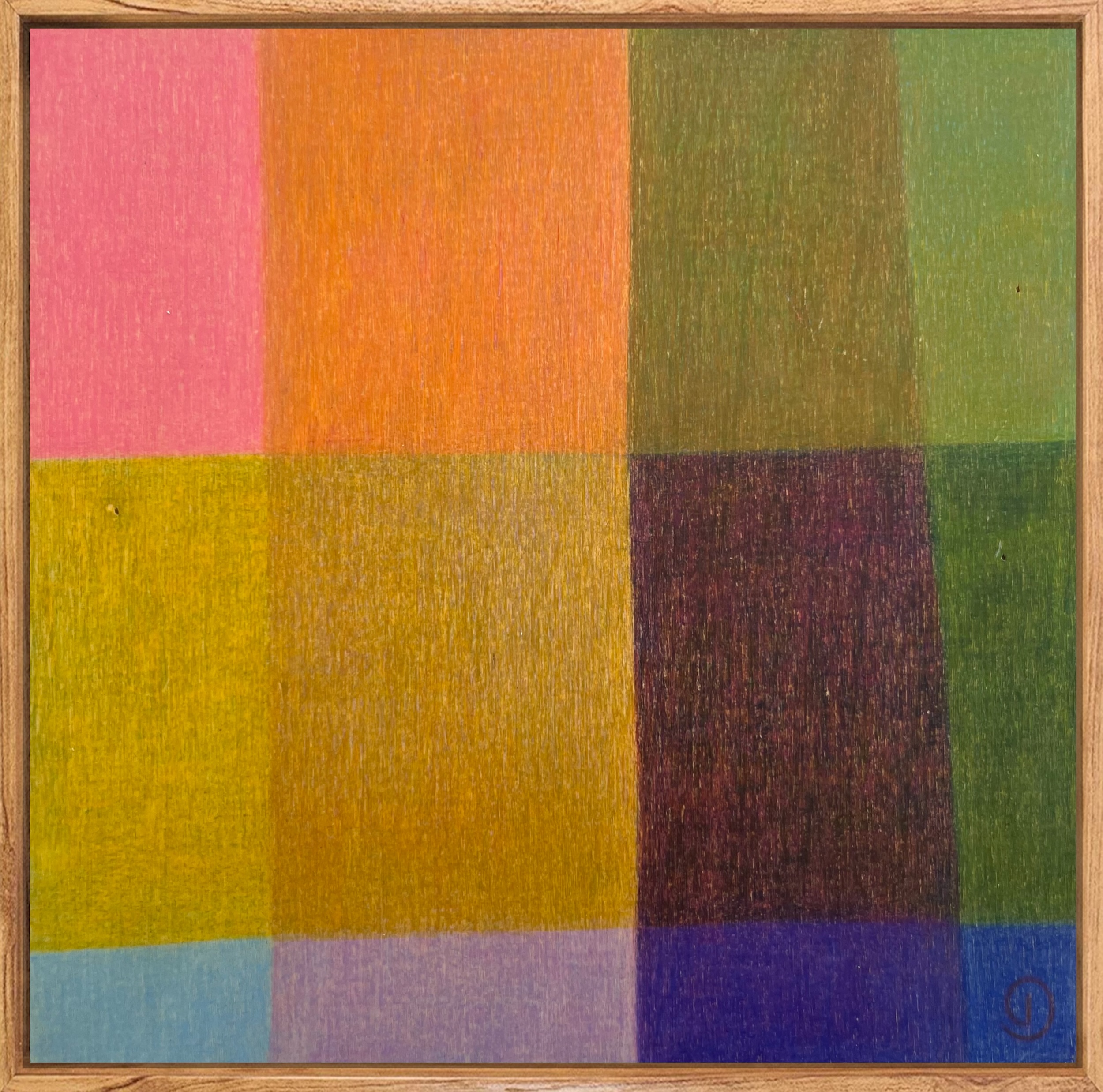 Charlotte De Pace Mini Colourfields Ii Natural Frame Example Art Lovers Australia