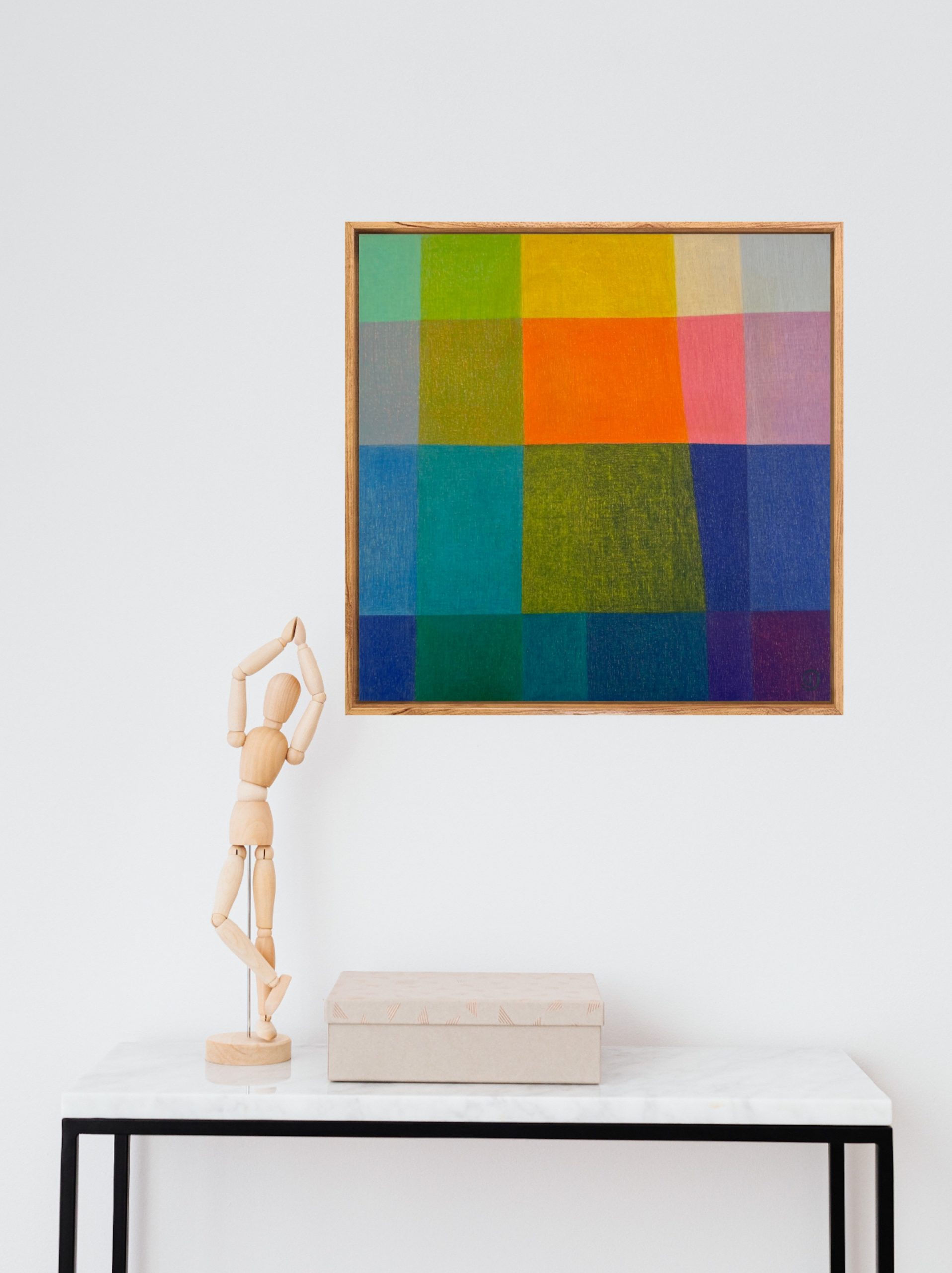 Charlotte De Pace Colourfield I Insitu Above Console Table Art Lovers Australia