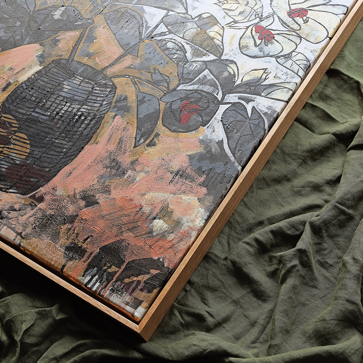 Lr 020 Coastal Hibiscus Still I Smith & Brooks Paintings Of Hibsicus Moody Art For My Home Art From Brisbane