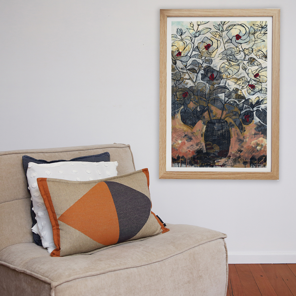 Lr 099 Coastal Hibiscus Still I Smith & Brooks Paintings Of Hibsicus Moody Art For My Home Art From Brisbane