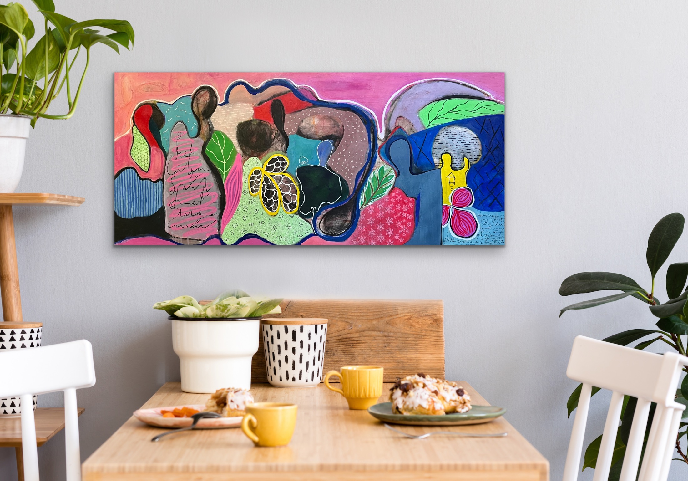 When The Spirit Sings Insitu Above Yellow Table