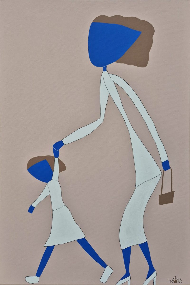 Mother and Daughter Walking