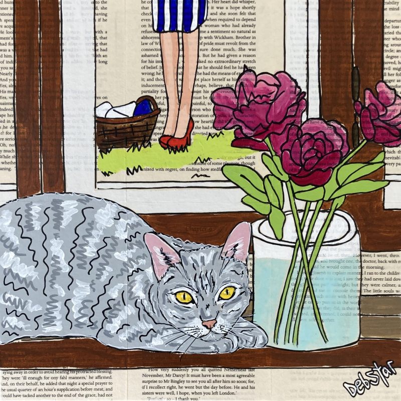 Cat Capers – Flowers and Washing