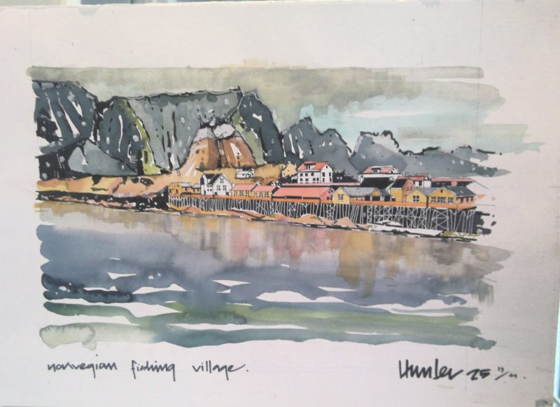Norwegian fishing village