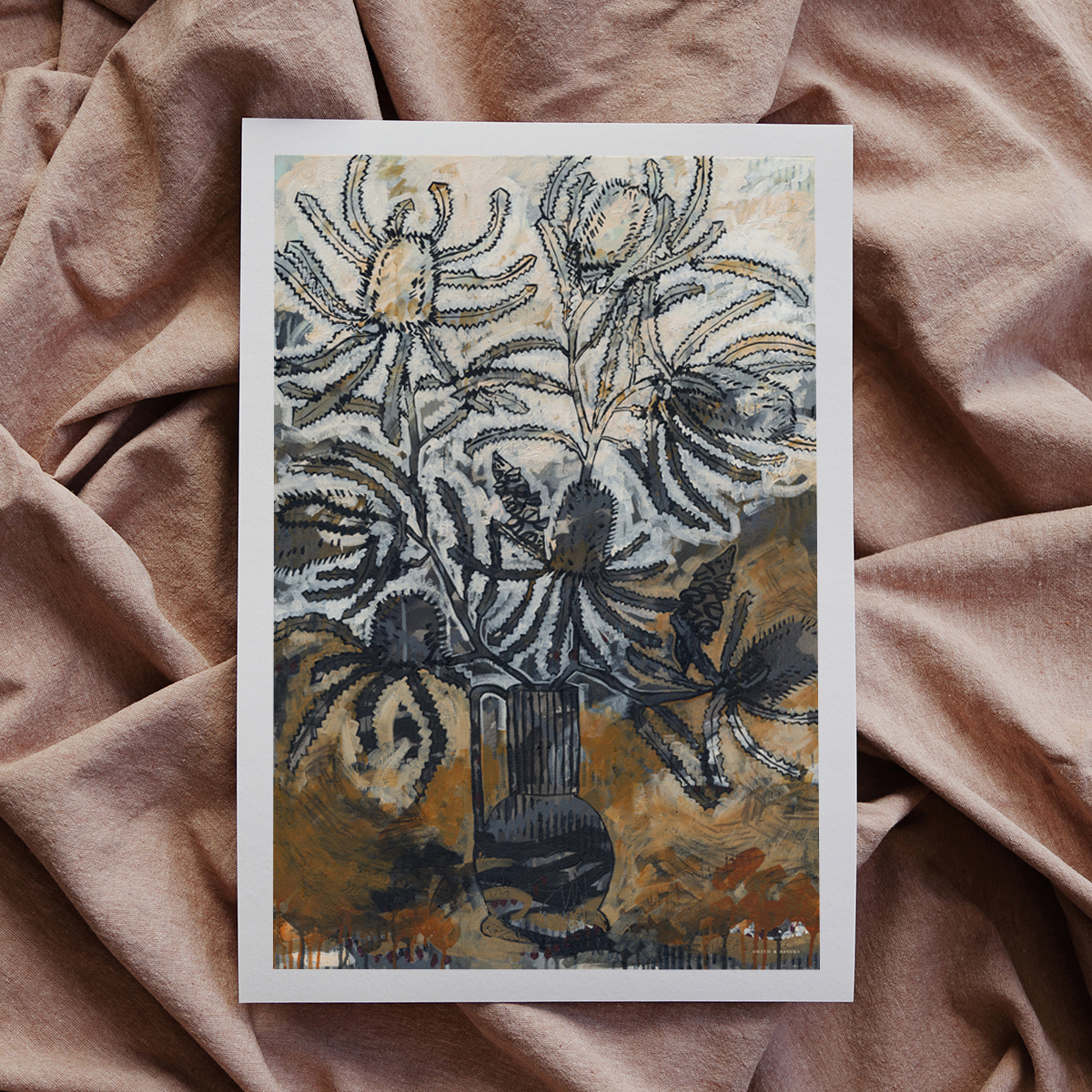 Lr 089 Banksia Serrata Still Iii Smith & Brooks Paintings Of Banksias Art For My Walls Art From Australia