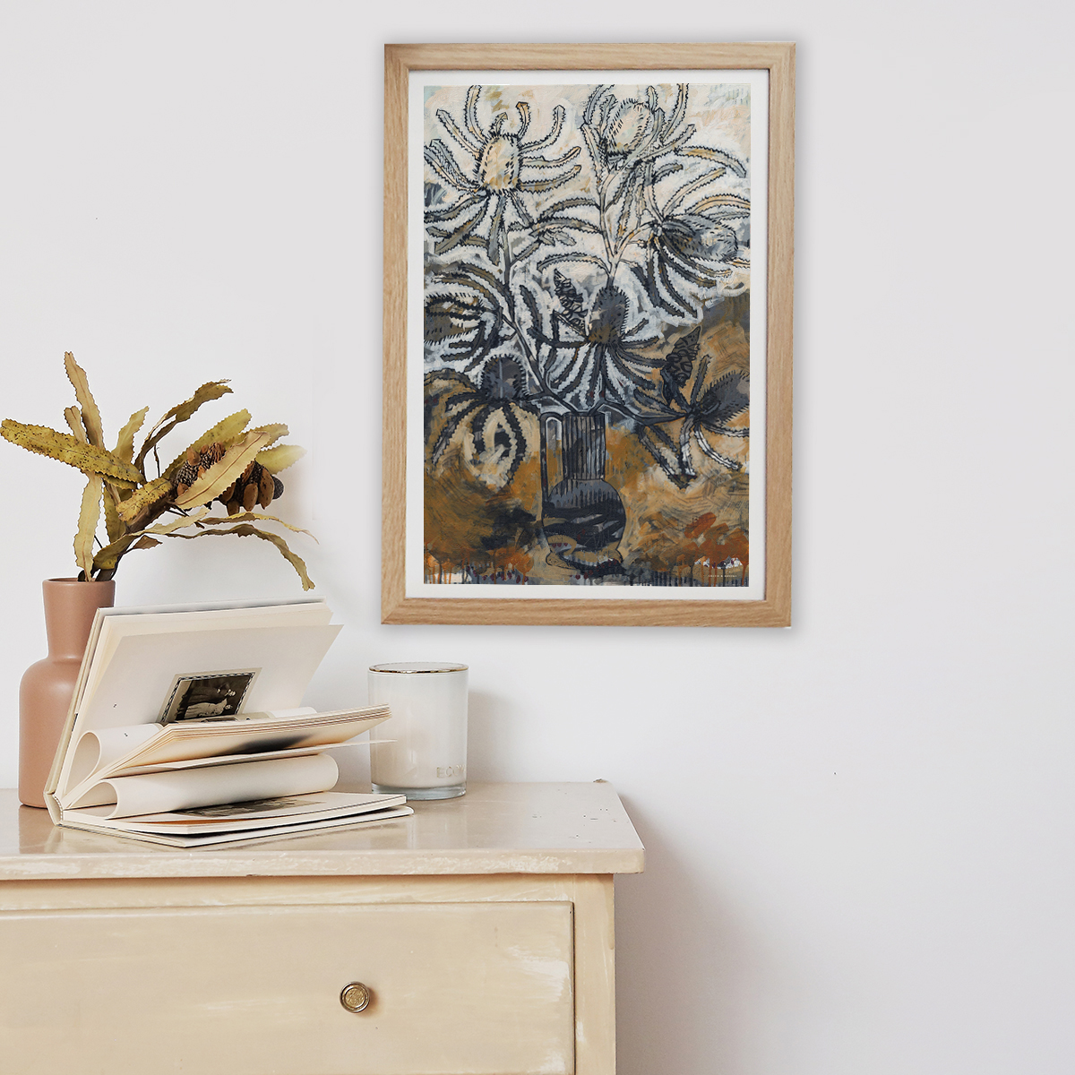 Lr 094 Banksia Serrata Still Iii Smith & Brooks Paintings Of Banksias Art For My Walls Art From Australia