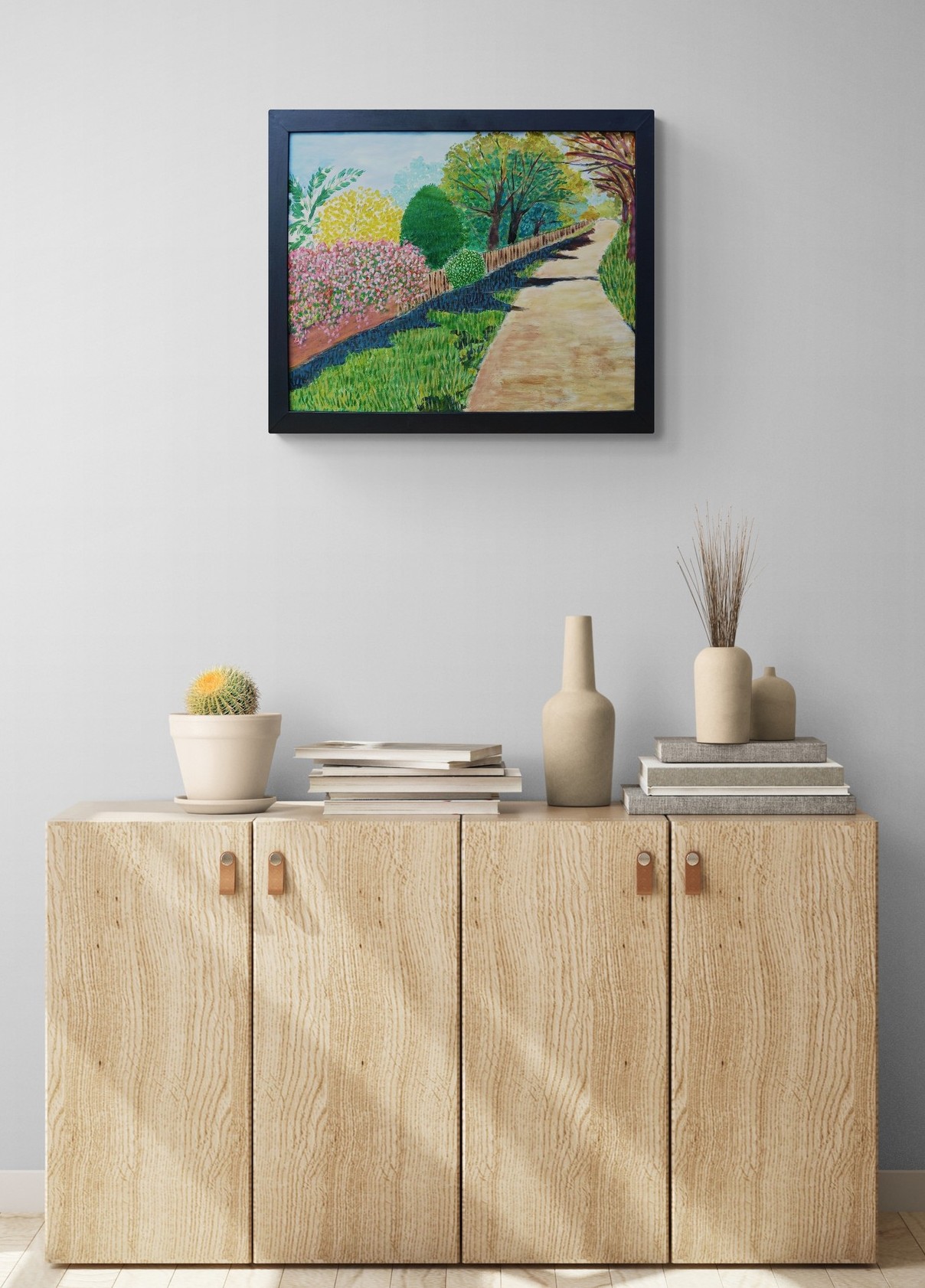 Hallway With Modern Wooden Cabinet