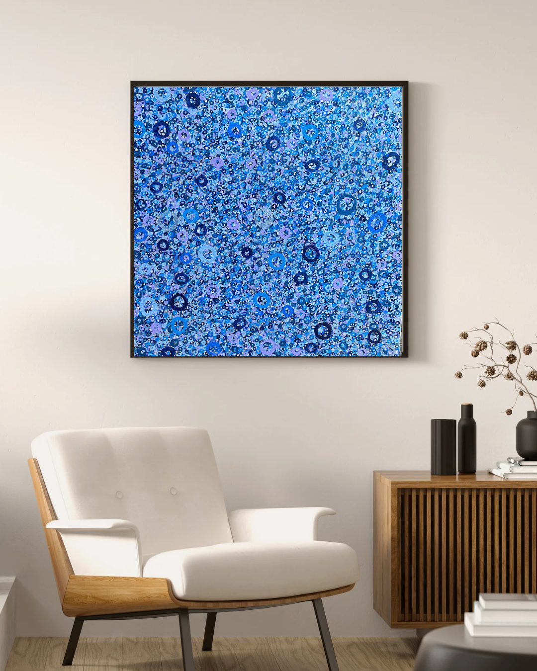 Aesthetic Mid Century Modern Living Room Photography Wall Art Frame Mockup Instagram Post Portrait (14)