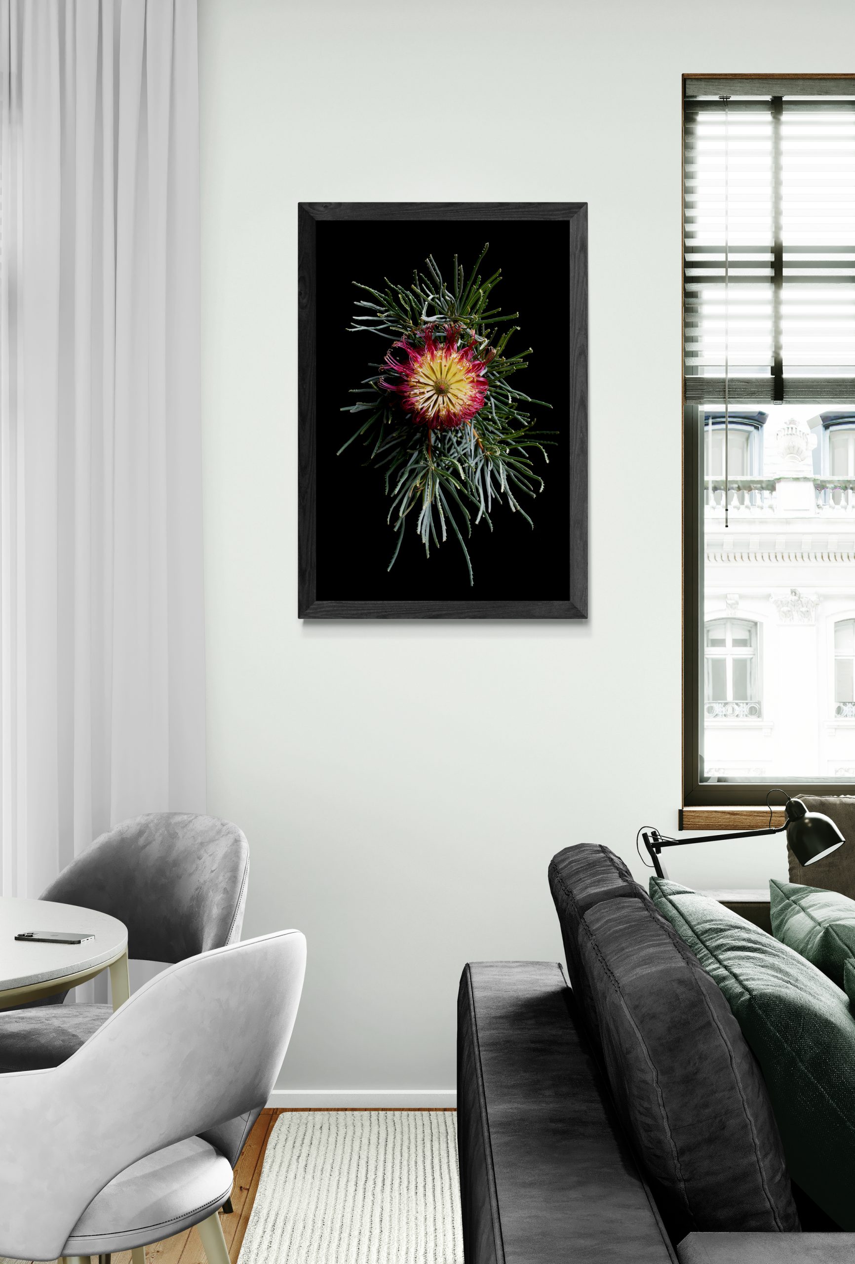 Apartment Living Space With Spotlit Wall (2)