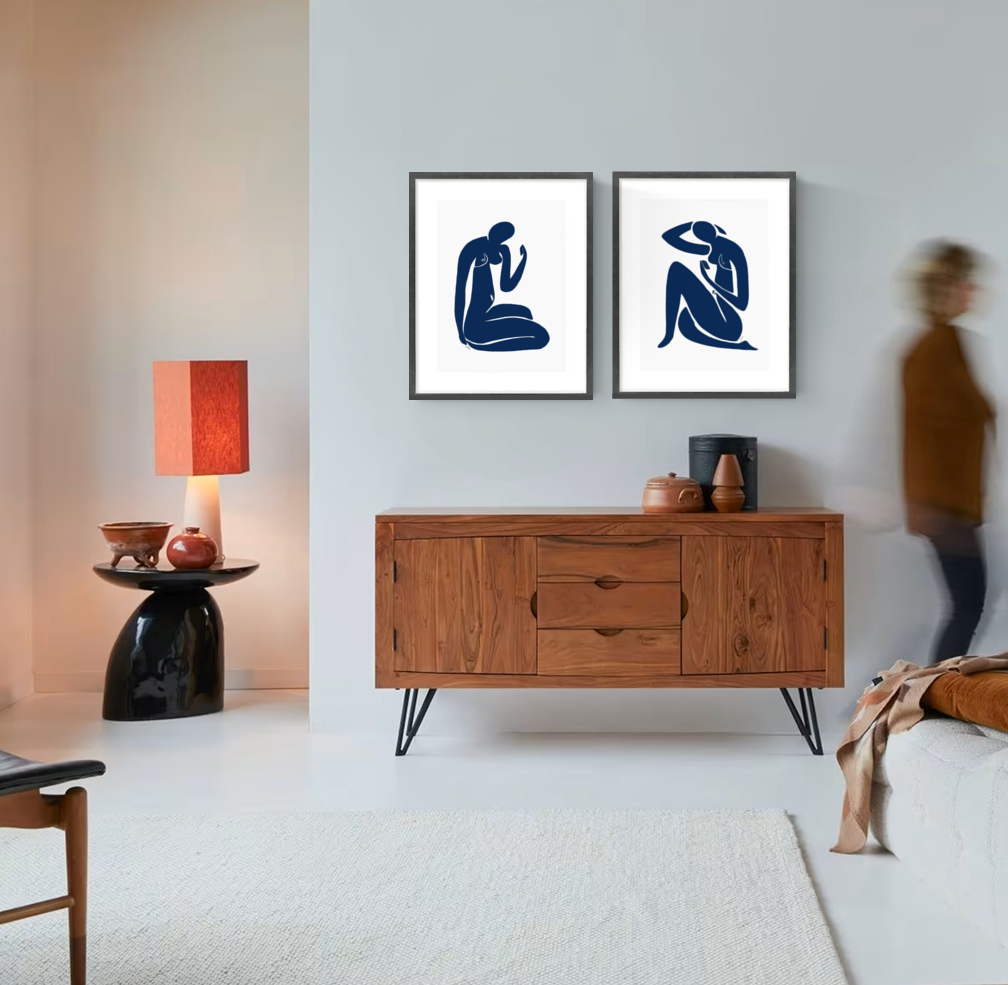 Diptych Blue Nude Selfies Japandi 1