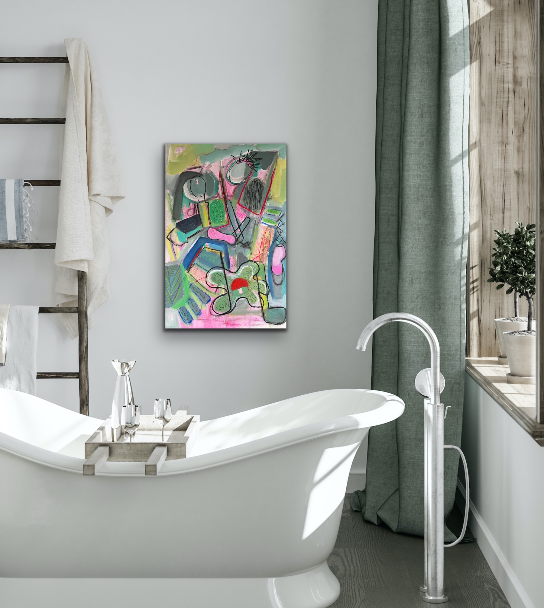 Pink Memoreis Insitu Above Bath