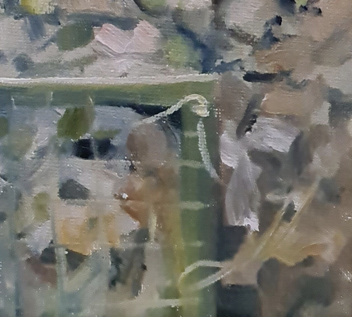 A Hen Called Diddle Jo S. Stacey Fine Art Oils Close Up 1