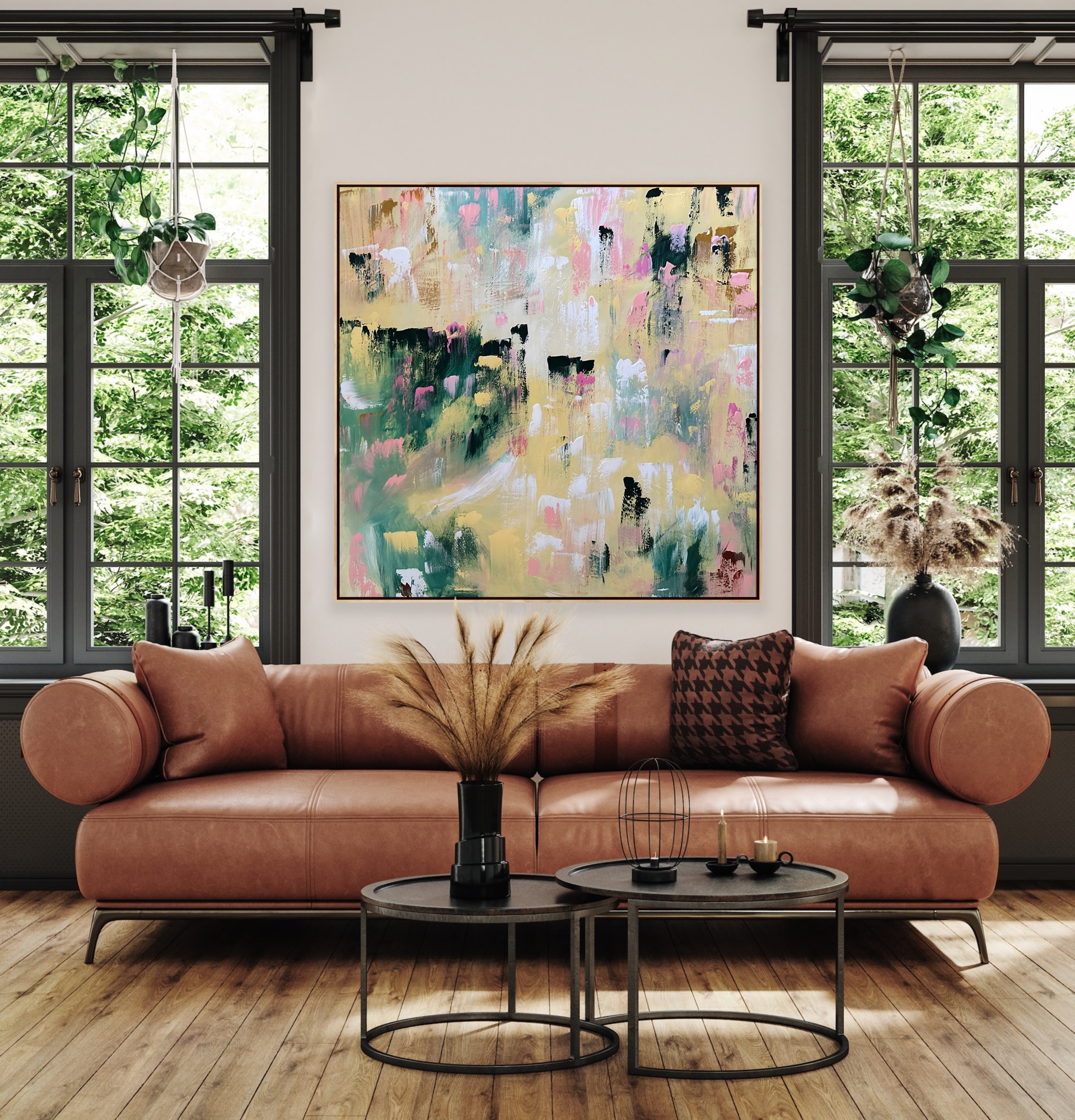 Green Brown Inteior Alanah Jarvis Art