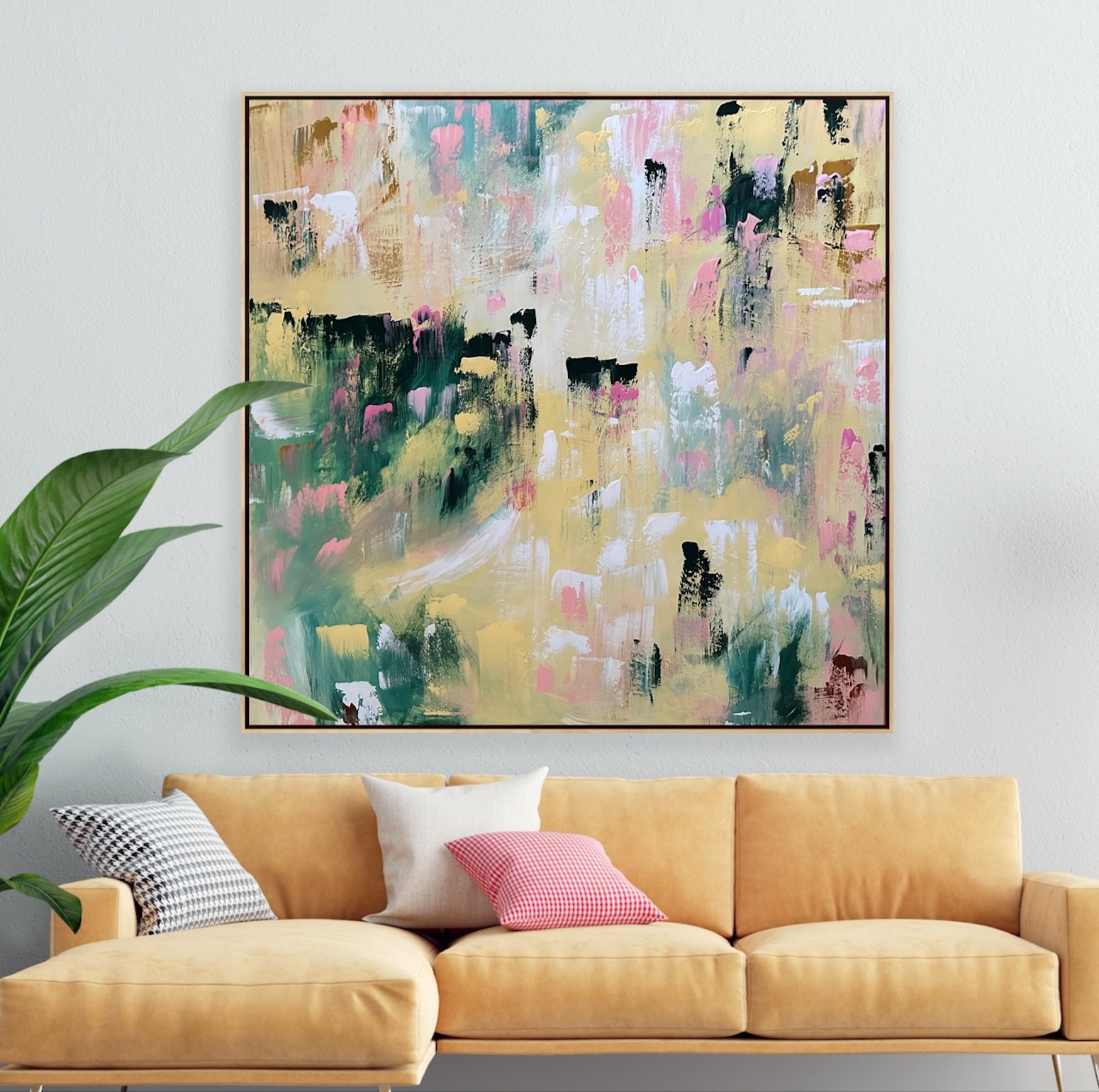 Yelow Pink Interior Alanah Jarvis Art