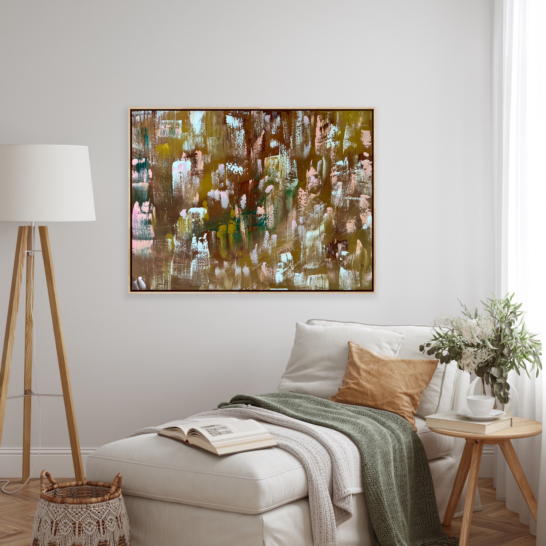 Brown Green Interior Alanah Jarvis Art