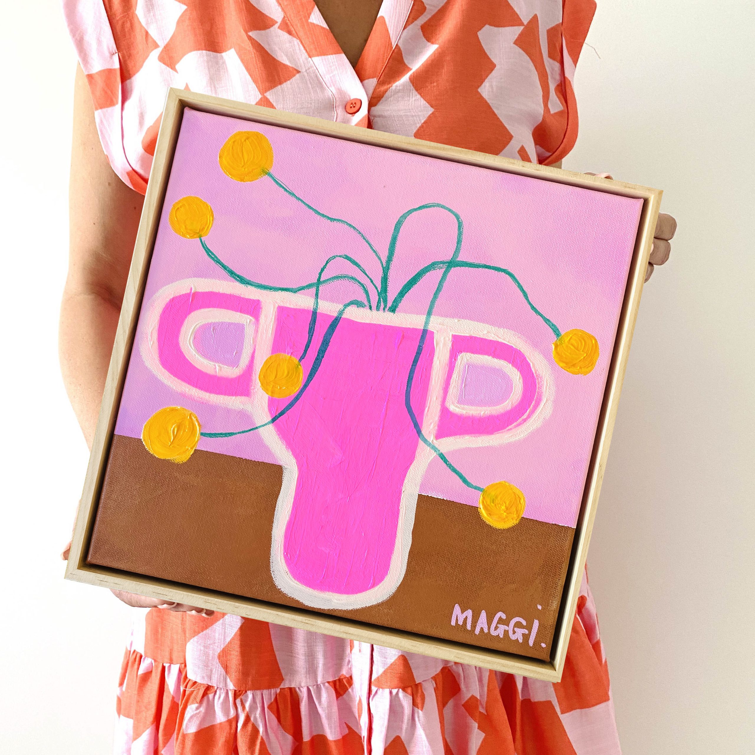 Wonky Vessel With Yellow